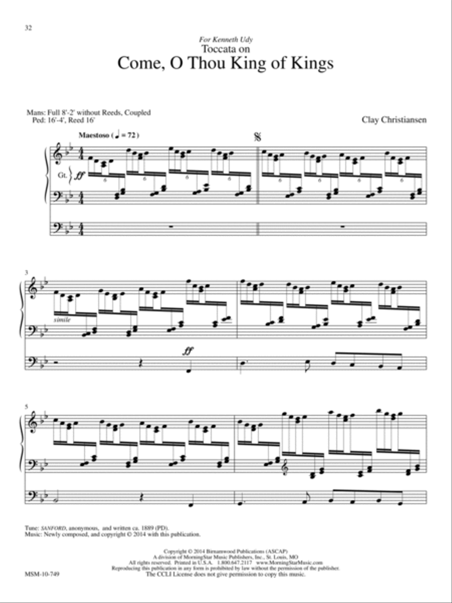 Praise to the Lord: Seven Hymn Settings for Organ Organ Solo scores gallery preview page 11