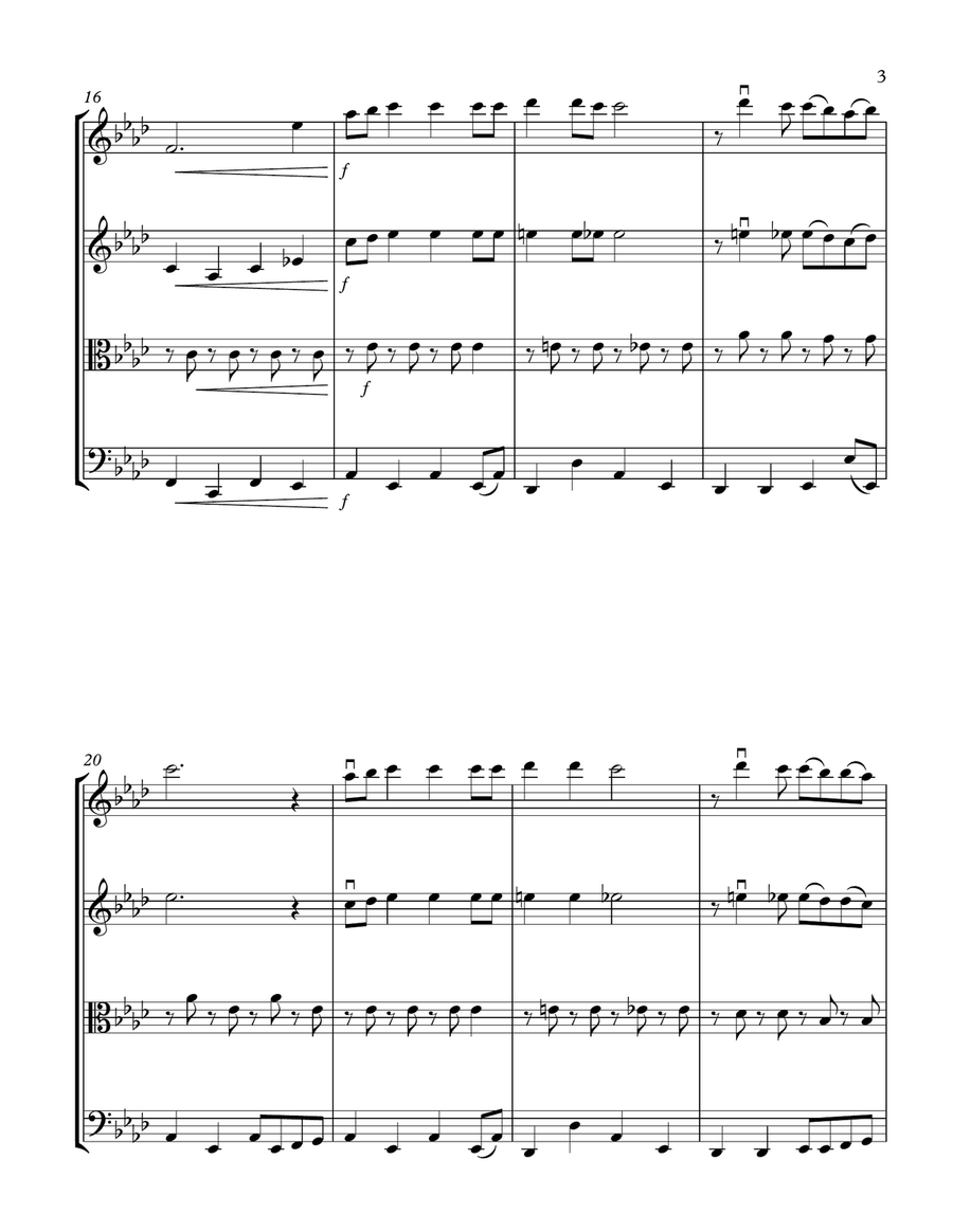 Siman Tov Mazel Tov - String Quartet - Traditional Jewish arr. Cellobat String Quartet scores gallery preview page 3
