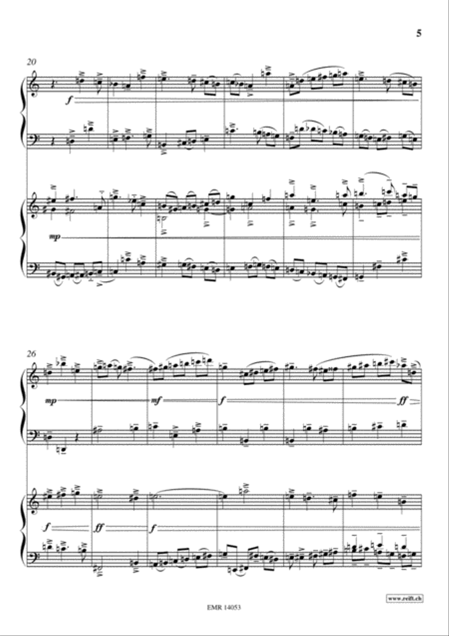 Fantasia Del Primo Tono Piano Duet scores gallery preview page 5