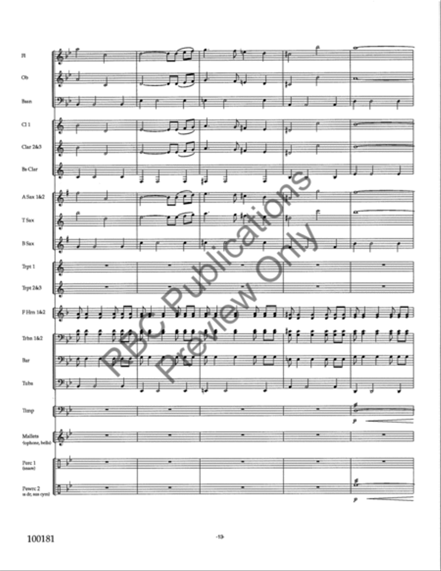 Symphonic Essay (Score) Concert Band scores gallery preview page 15
