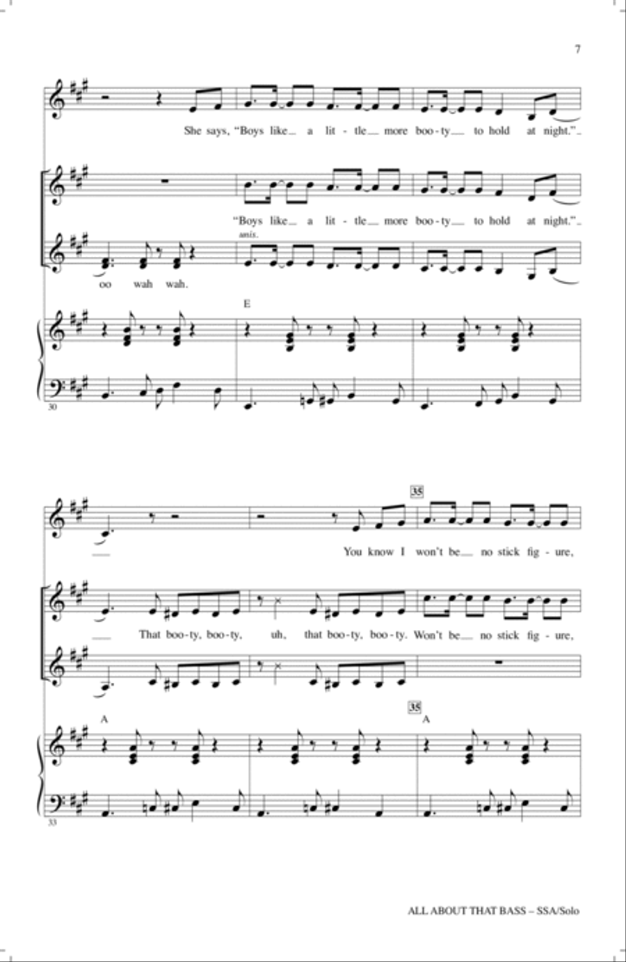 All About That Bass SSA scores gallery preview page 6