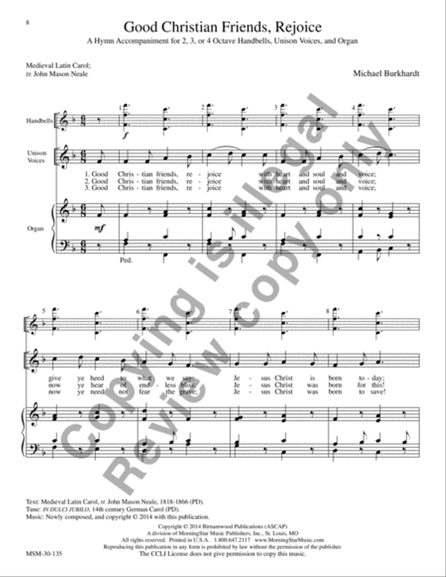 Hymns for Handbells Reproducible Accompaniments and Settings 4-Octaves scores gallery preview page 4