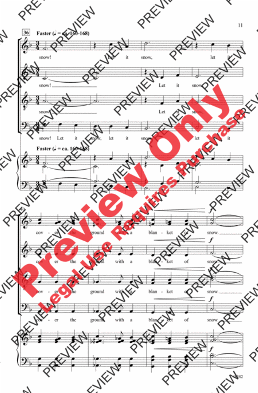 Let It Snow! Let It Snow! Let It Snow! 4-Part scores gallery preview page 11