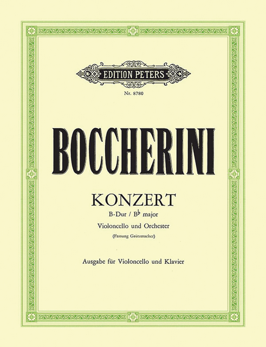 Cello Concerto in B flat (Grützmacher Version) (Edition for Cello and Piano) Piano Accompaniment scores gallery preview page 1