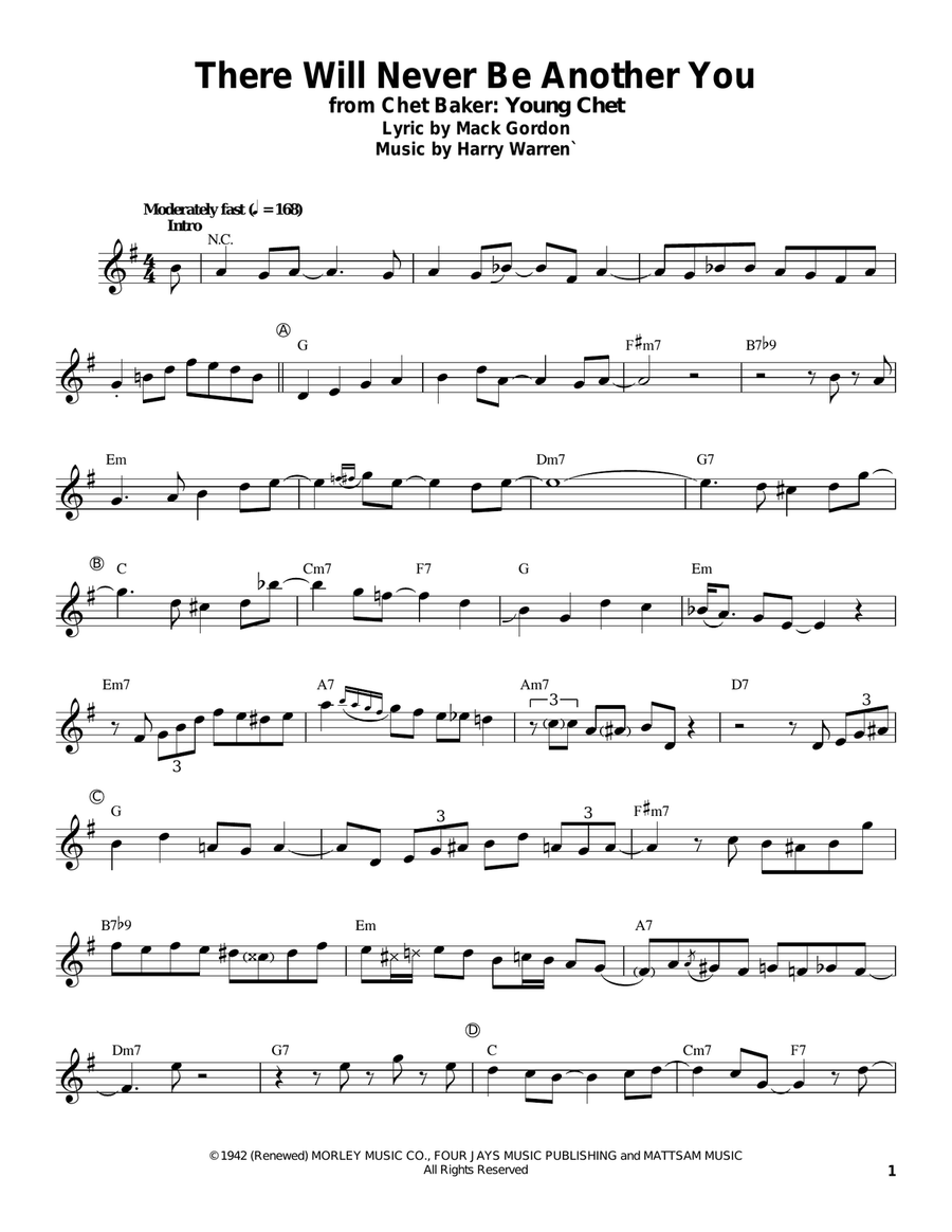 There Will Never Be Another You Trumpet scores gallery preview page 1