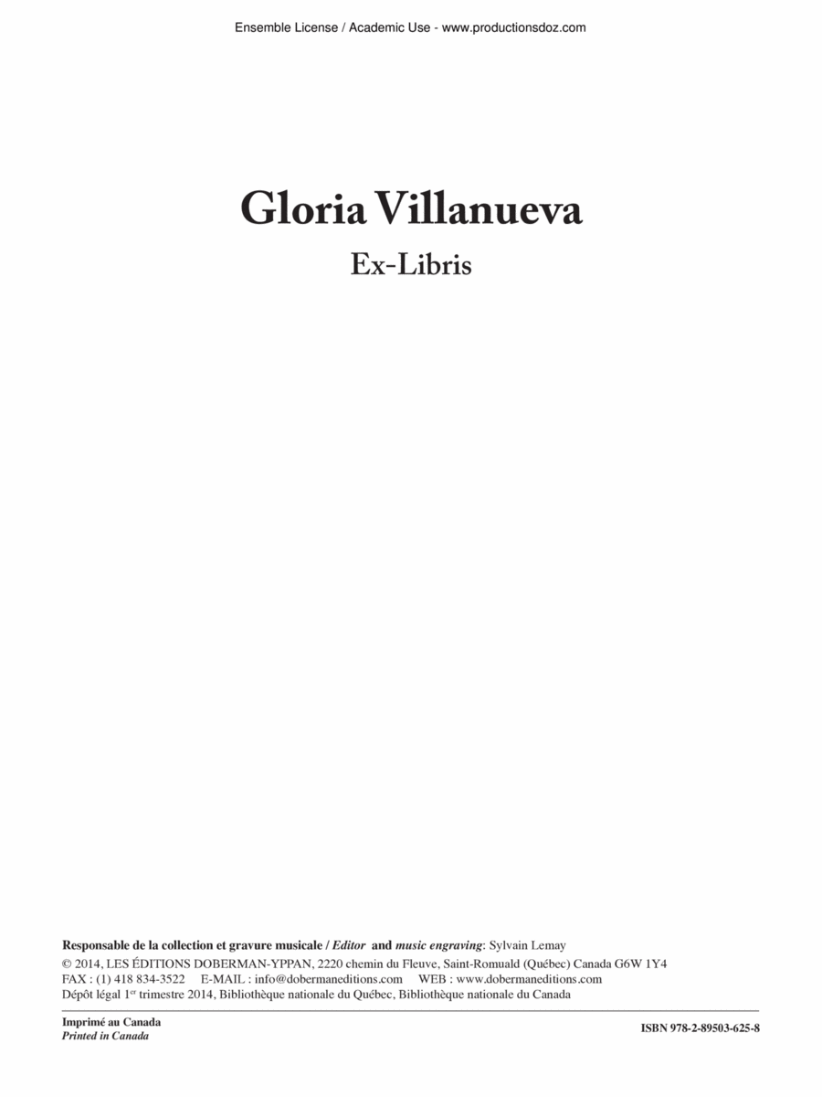 Ex-Libris Ex-Libris Classical Guitar scores gallery preview page 1