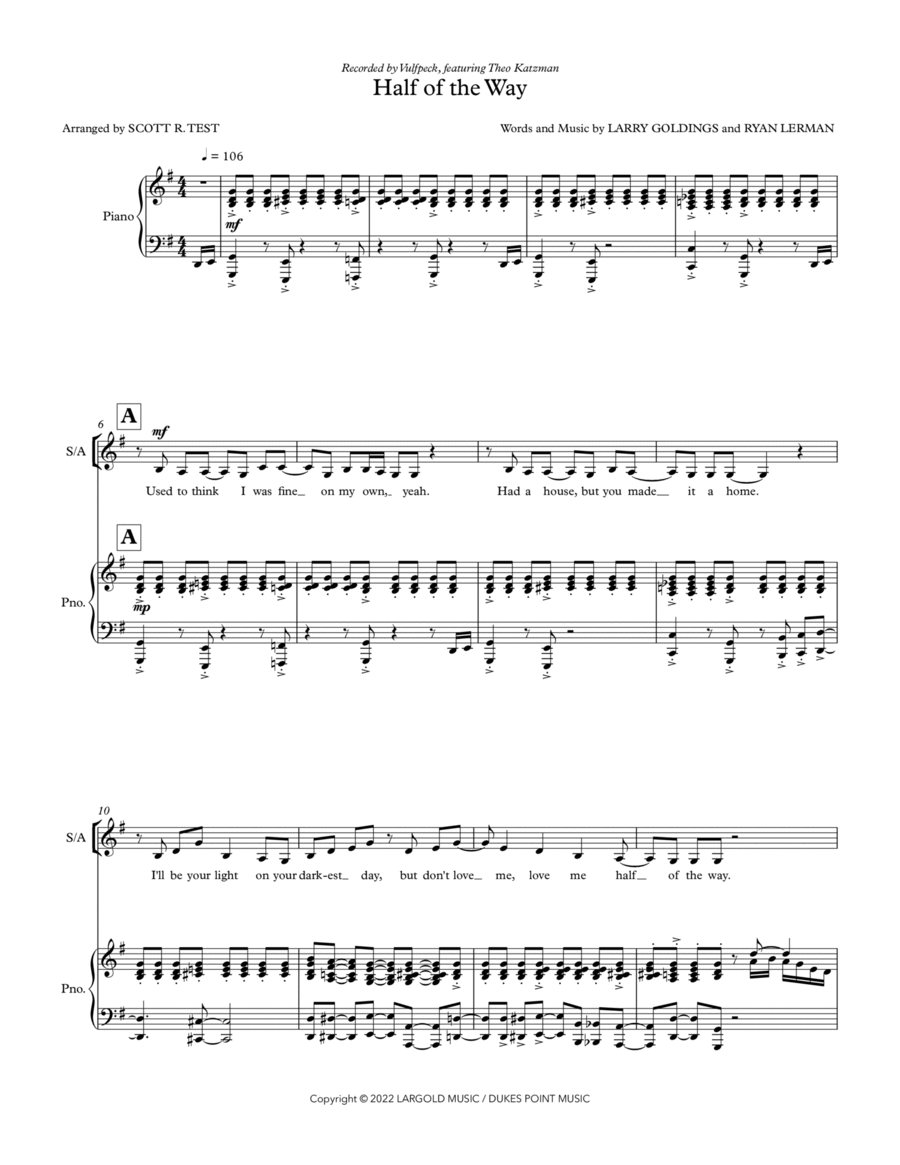 Half Of The Way 3-Part scores gallery preview page 1