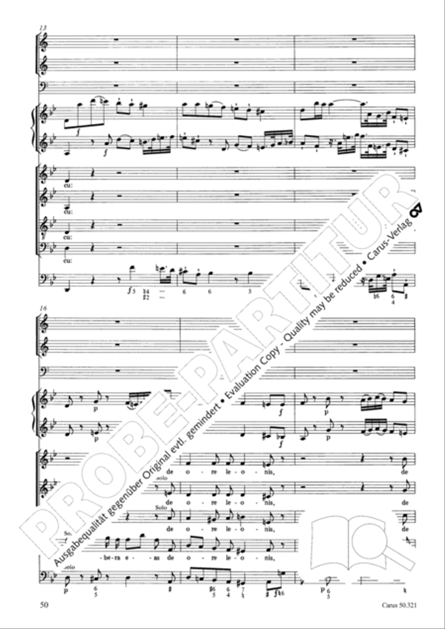 Requiem in C minor 4-Part scores gallery preview page 56
