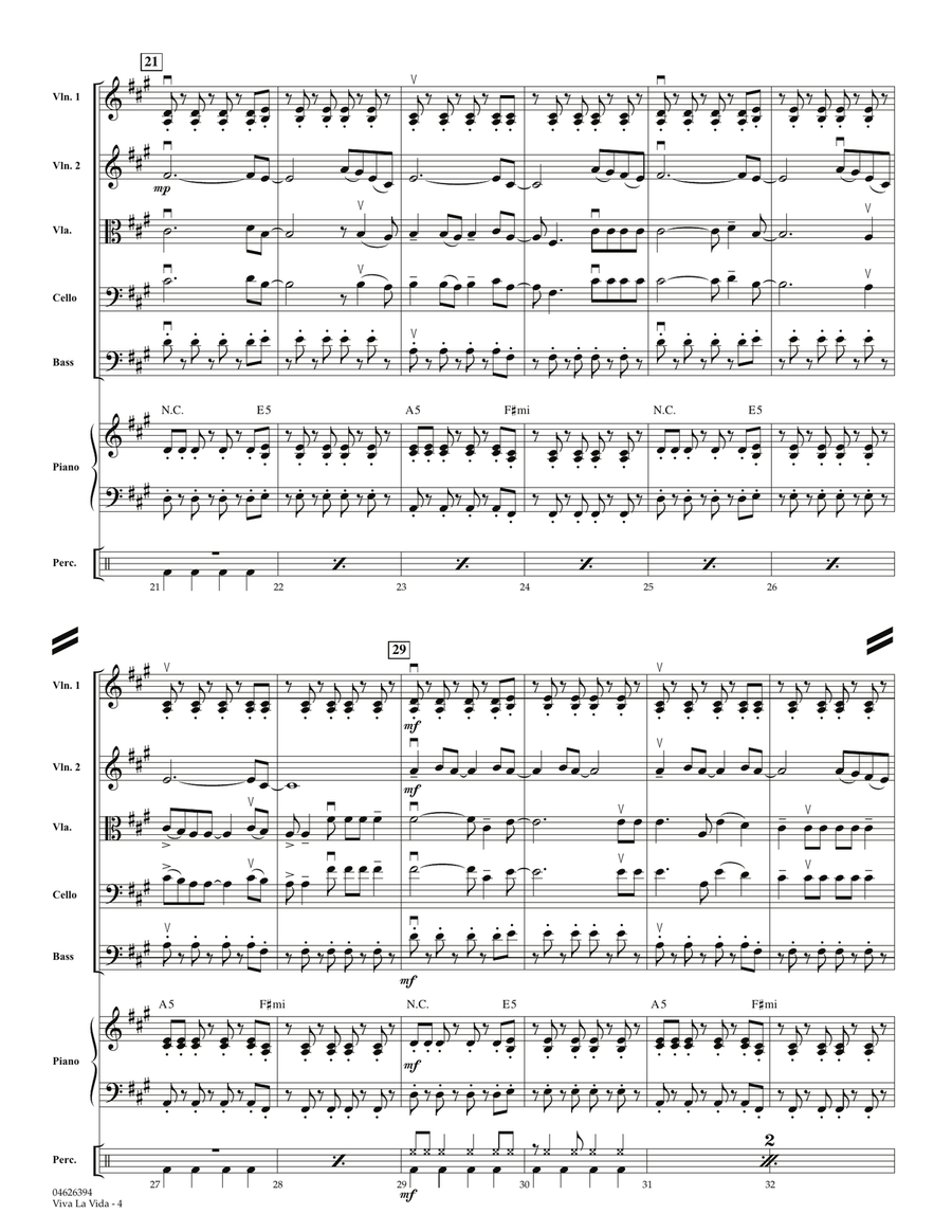 Viva La Vida - Full Score Orchestra scores gallery preview page 4
