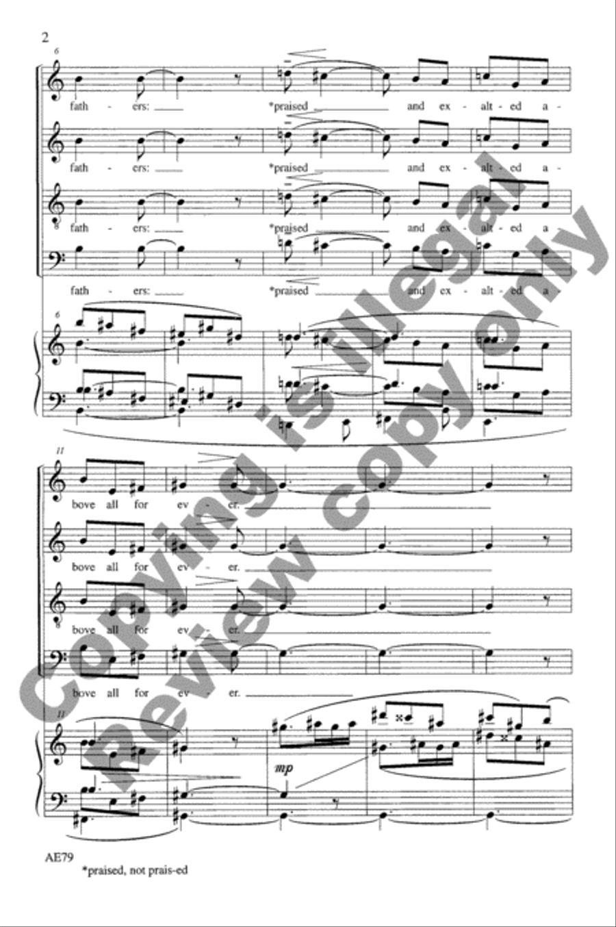 A Song of Praise 4-Part scores gallery preview page 11