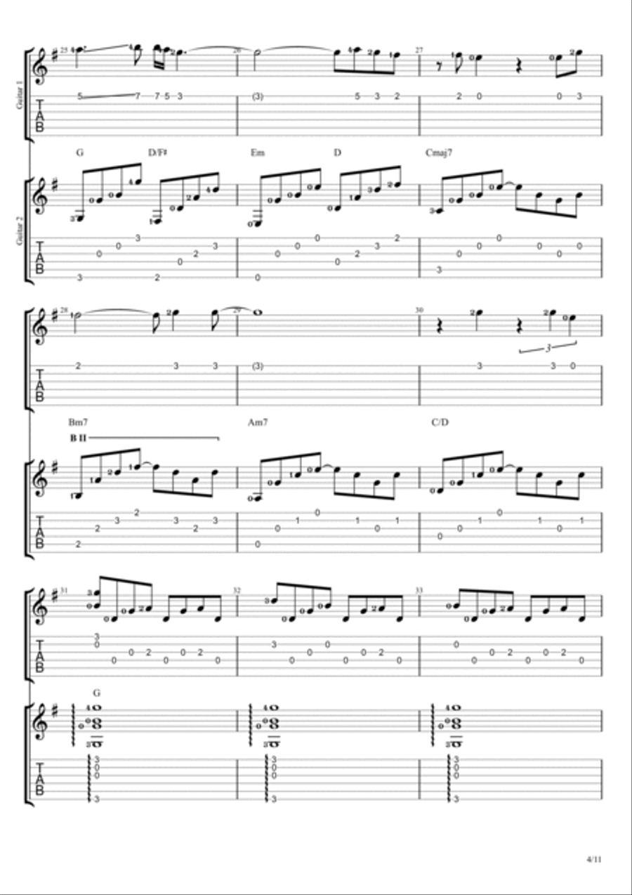 Endless Love Electric Guitar scores gallery preview page 4