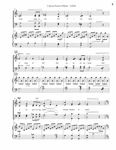 I Am in Need of Music (SATB) image number null