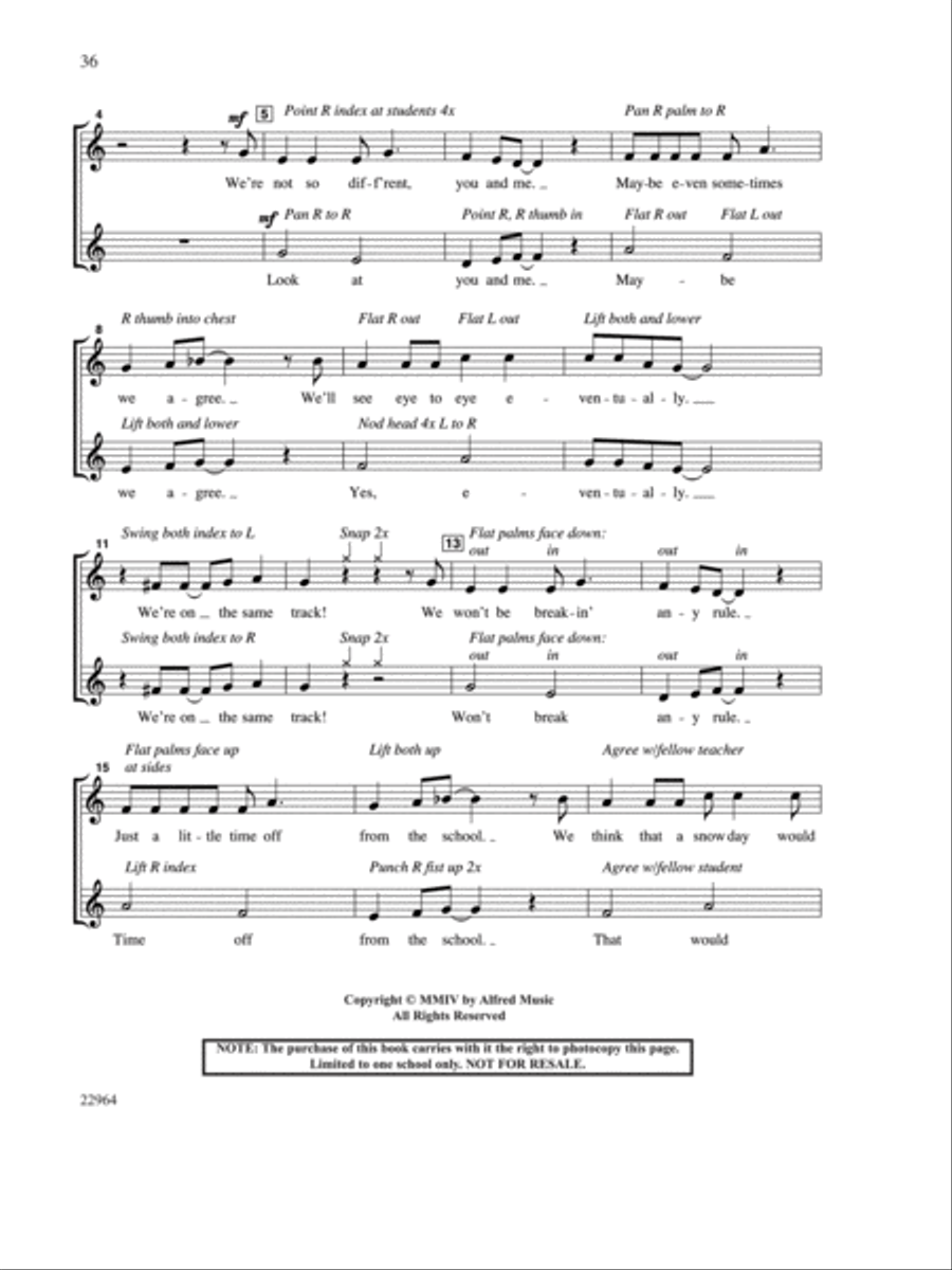 The Big Chill - Teacher's Handbook Unison Choir scores gallery preview page 40