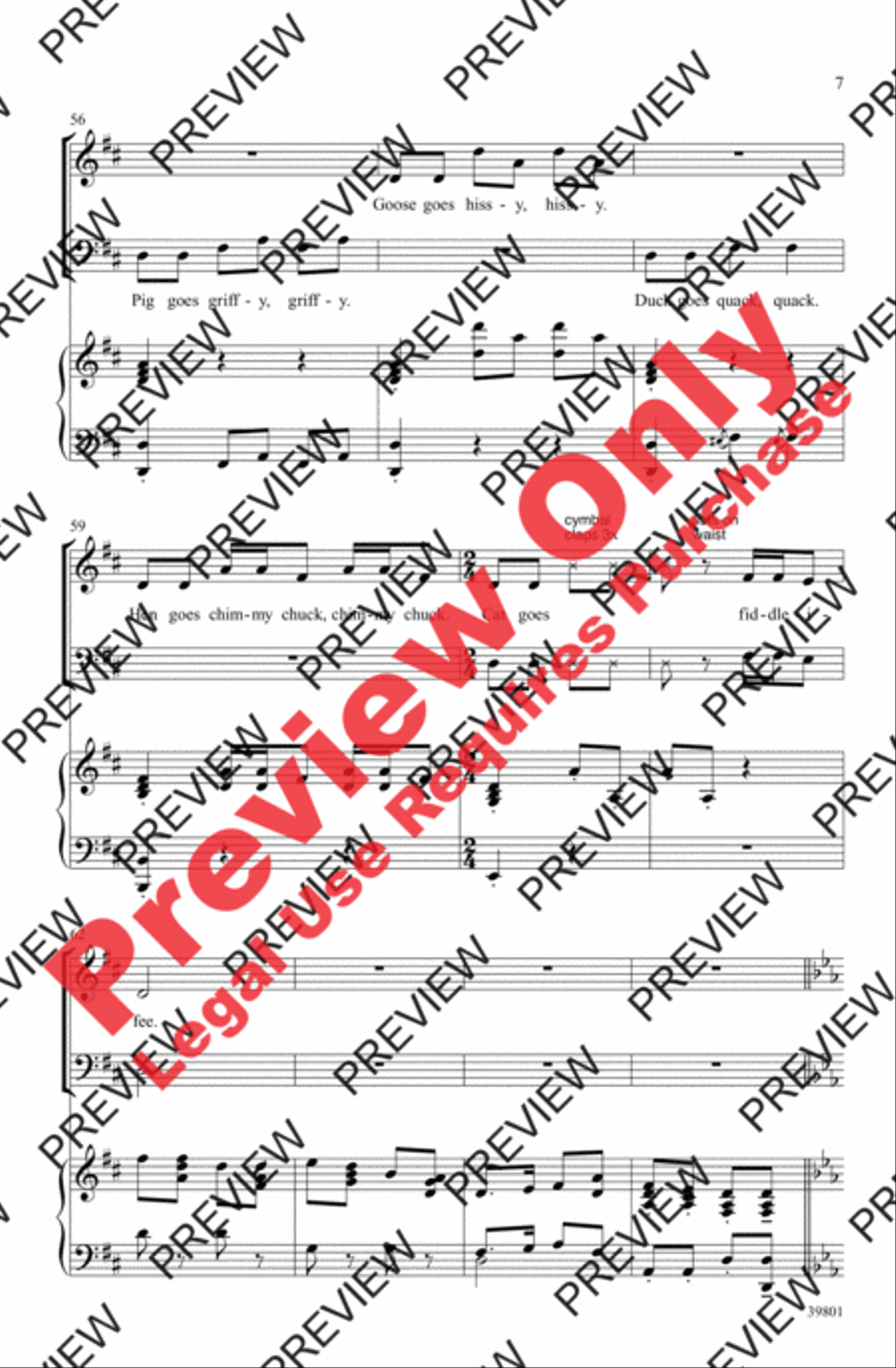 I Bought Me a Cat 3-Part scores gallery preview page 7