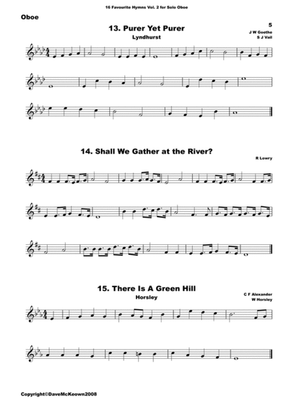 16 Favourite Hymns Vol.2 for solo Oboe image number null