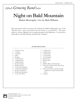 Book cover for Night on Bald Mountain: Score