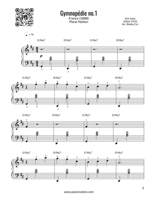 Gymnopédie no.1 (Piano Solo)