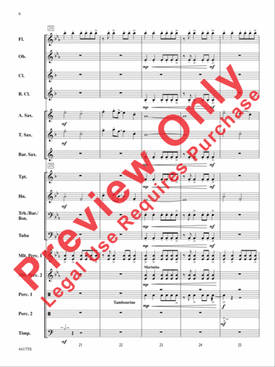 Skygazer Fanfare Concert Band scores gallery preview page 7