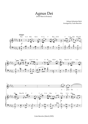 Agnus Dei - Mass B Minor BACH - Bb minor Chords