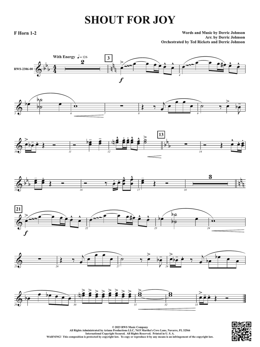 Shout for Joy: 1st & 2nd F Horns