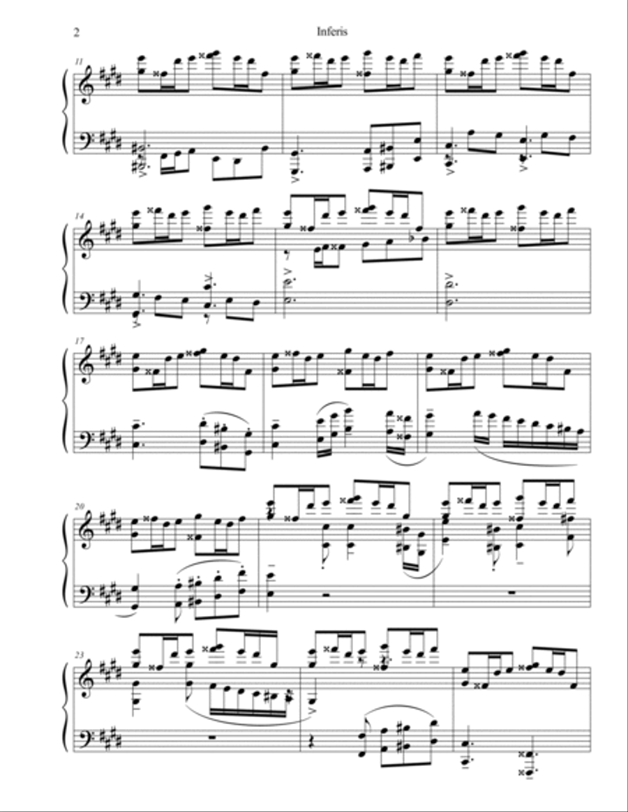 Inferis Piano Solo scores gallery preview page 2