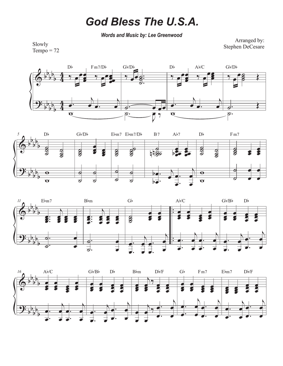 God Bless The U.S.A. Trumpet Solo scores gallery preview page 4