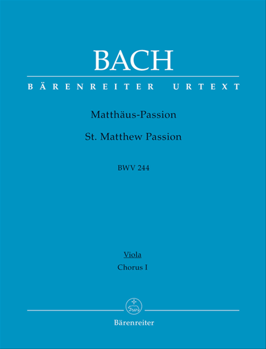 Matthaus-Passion BWV 244 Matthaus-Passion BWV 244 Choir scores gallery preview page 1