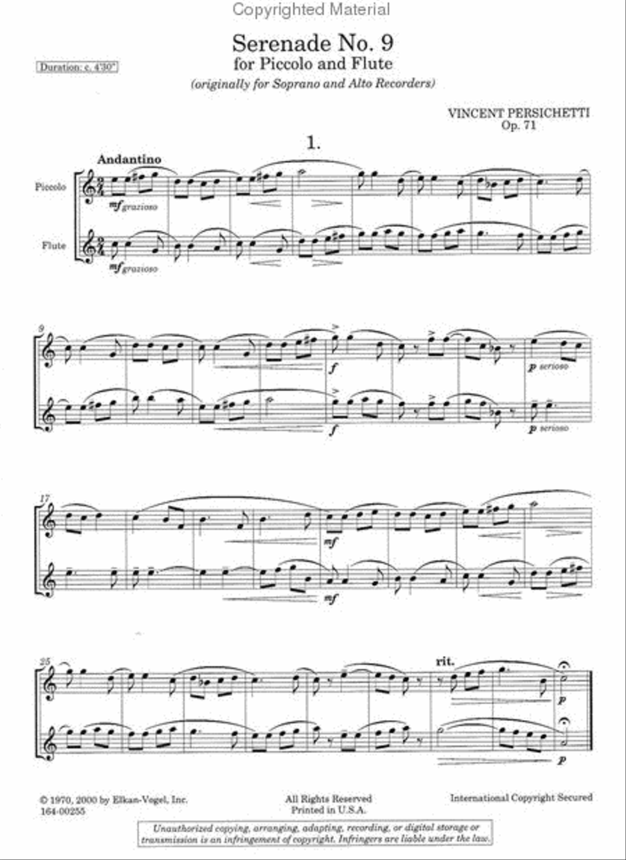 Serenade No. 9 Chamber Music scores gallery preview page 2