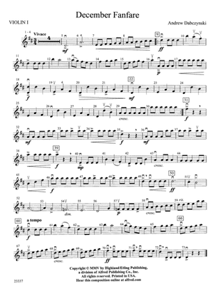 December Fanfare: 1st Violin