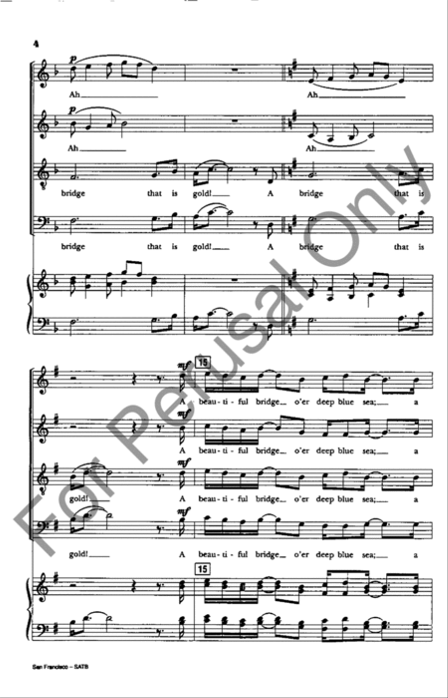 San Francisco San Francisco 4-Part scores gallery preview page 4