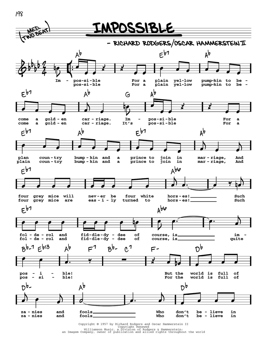 Impossible (High Voice) (from Cinderella) High Voice scores gallery preview page 1