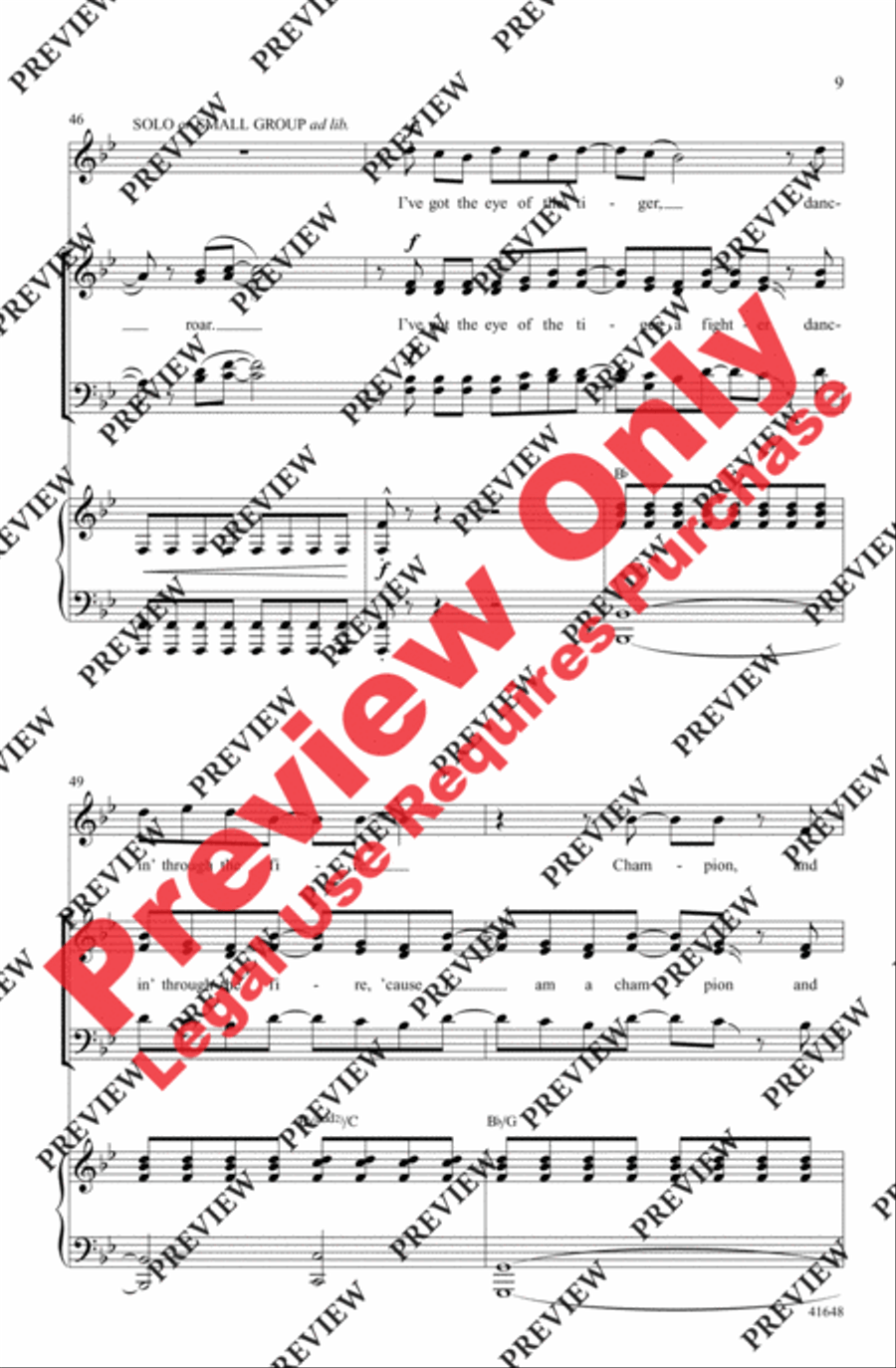 Roar - SoundTrax CD (CD only) Choir scores gallery preview page 9
