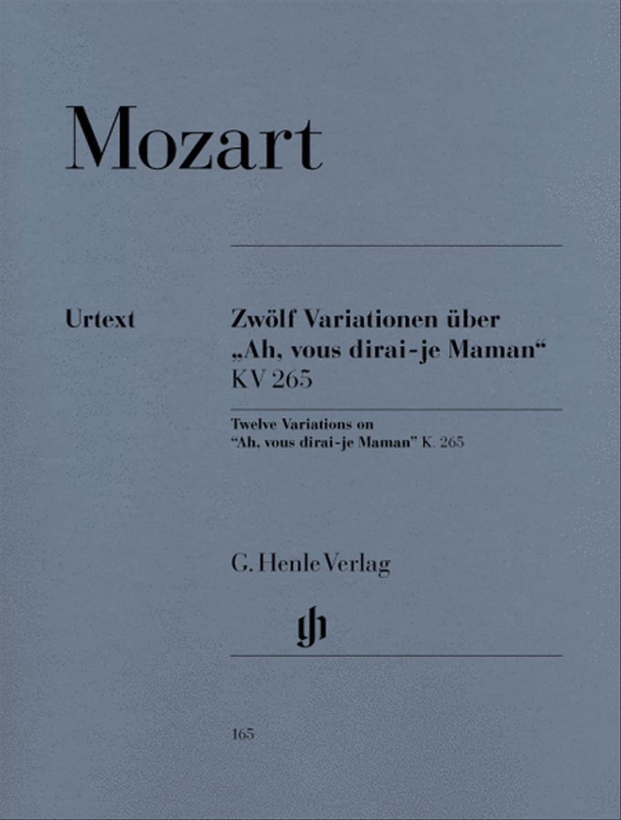 12 Variations on “Ah Vous Dirai-Je, Maman” K265 (300e) Piano Solo scores gallery preview page 1