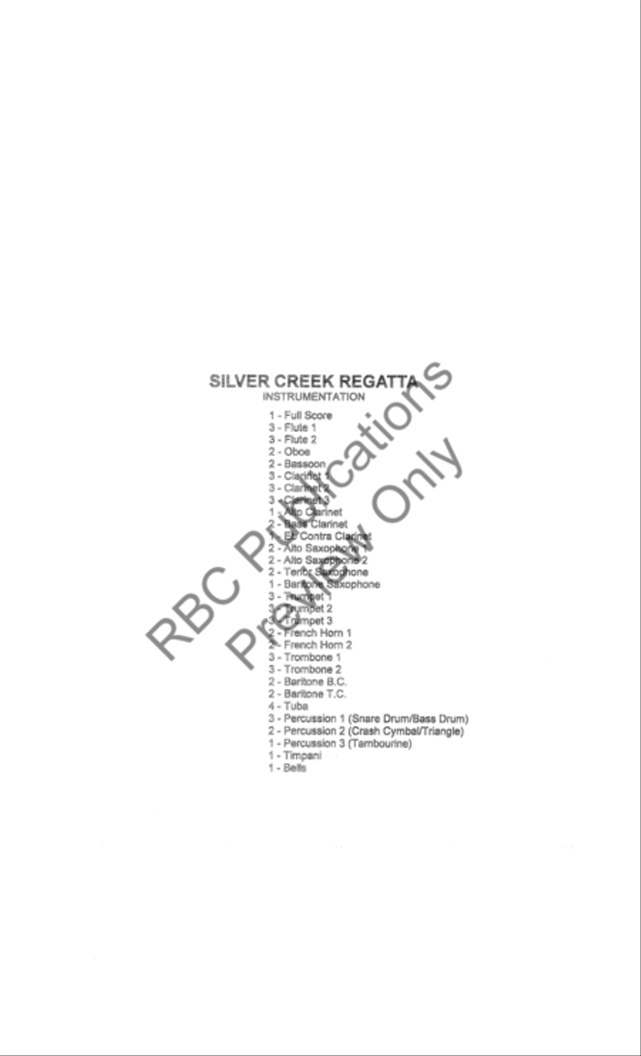 Silver Creek Regatta Concert Band scores gallery preview page 3