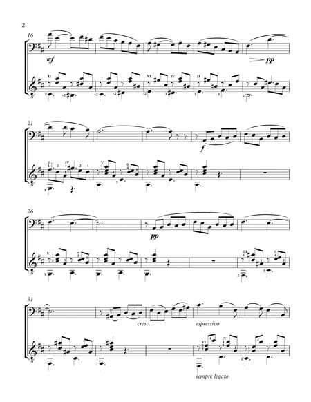 Berceuse (Cello and Guitar) - Score and Parts image number null