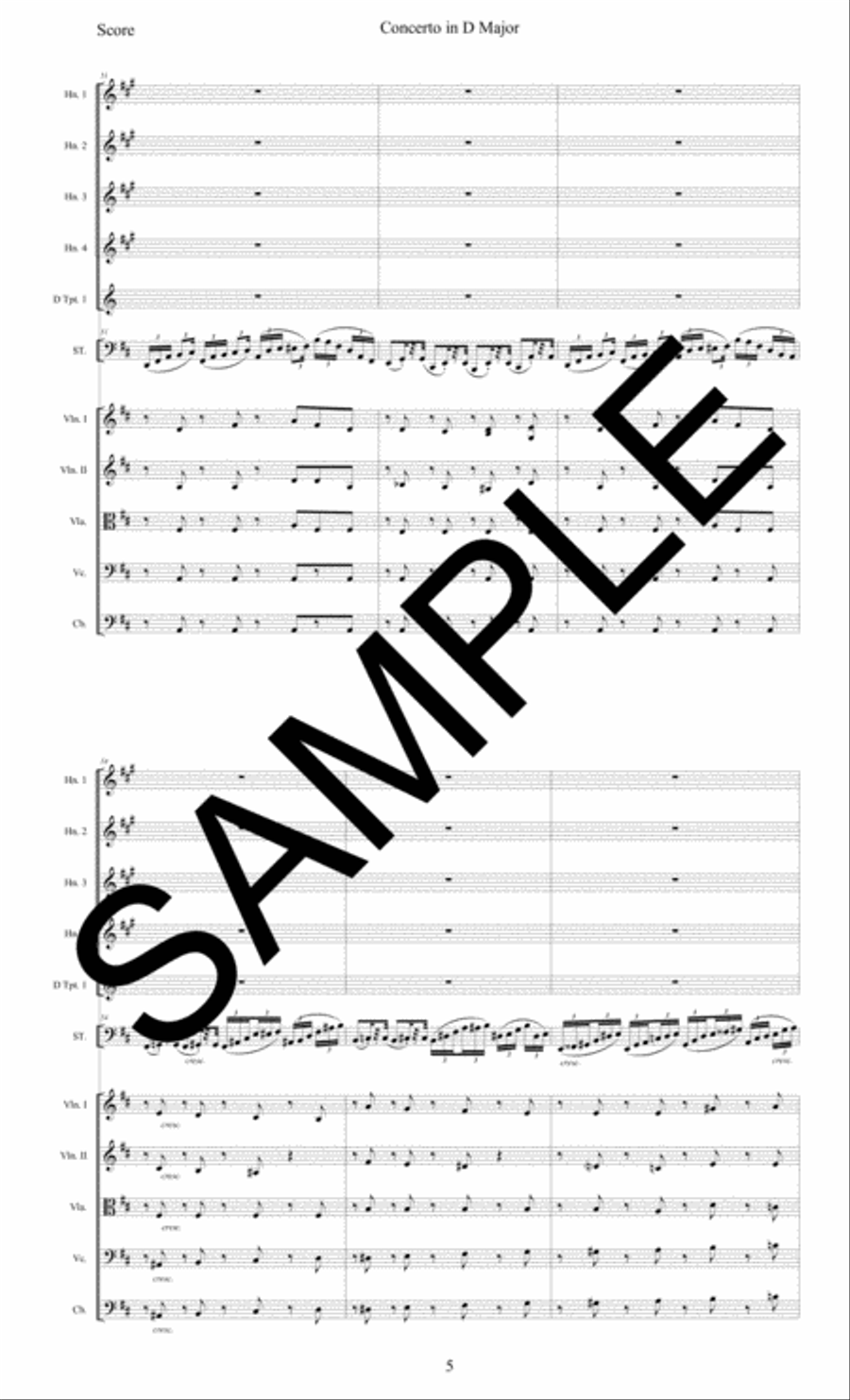 Concerto in D Major for Tuba and Orchestra Full Orchestra scores gallery preview page 5