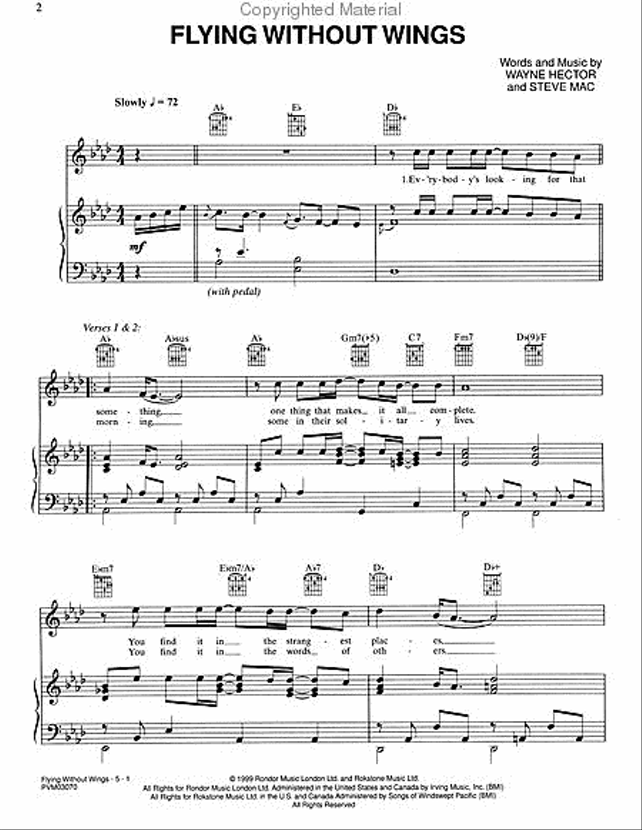 Flying Without Wings Small Ensemble scores gallery preview page 2