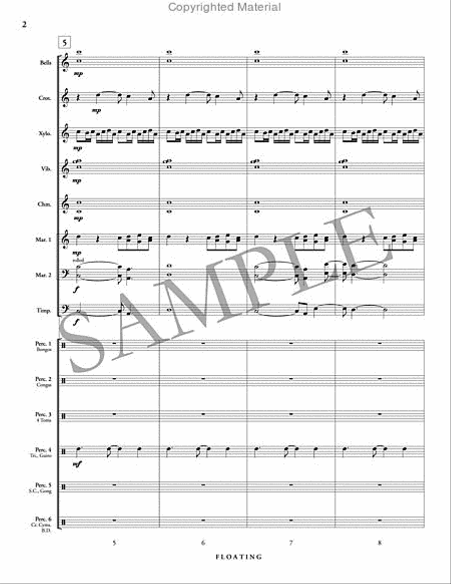 Floating Floating Percussion Ensemble scores gallery preview page 3