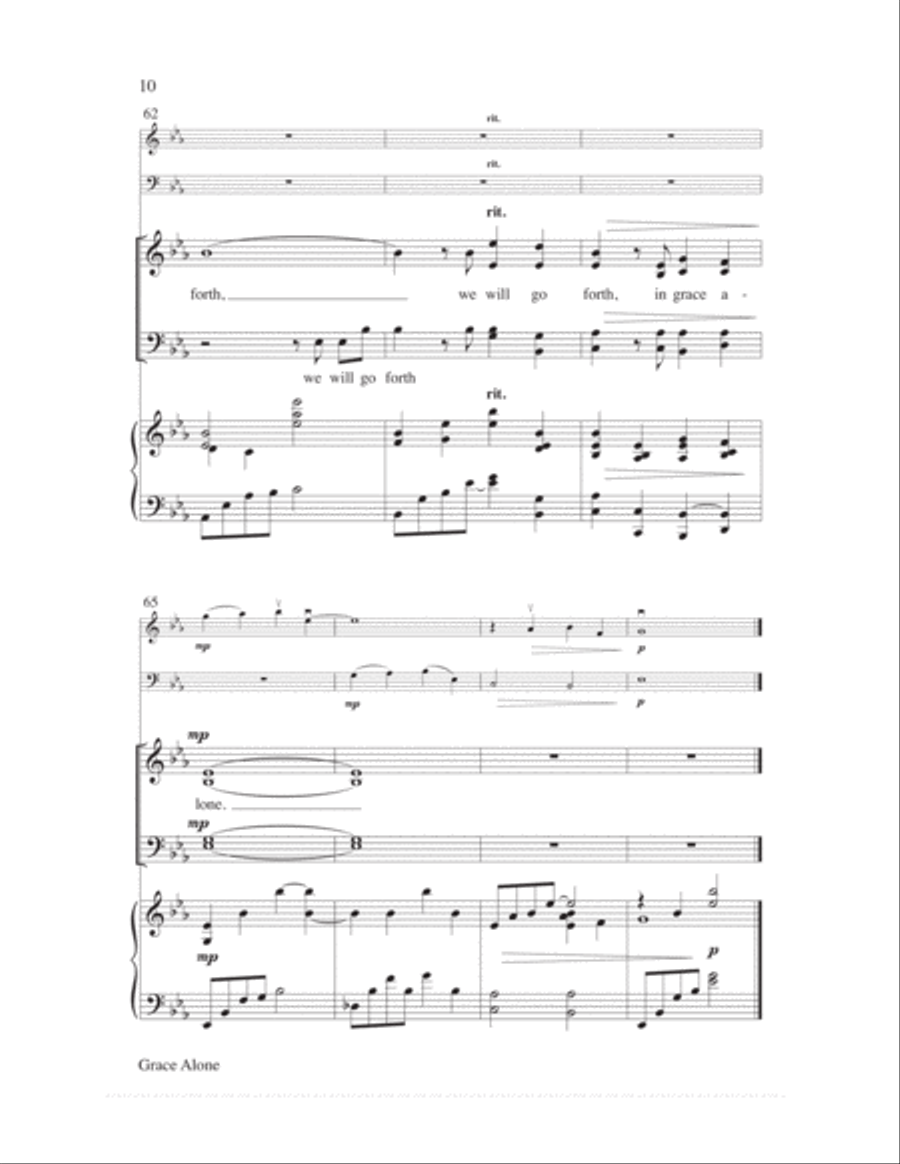 Grace Alone 4-Part scores gallery preview page 10