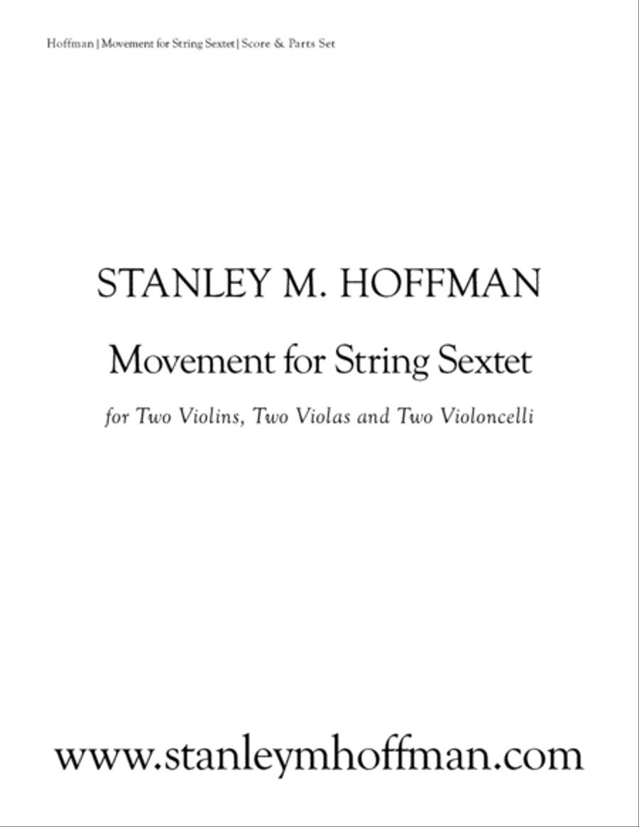Movement for String Sextet Cello scores gallery preview page 1