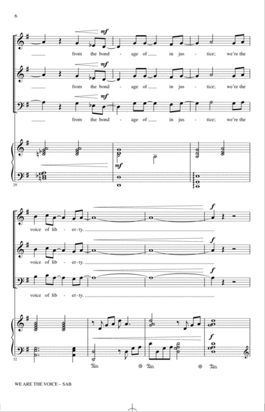 We Are The Voice We Are The Voice 3-Part scores gallery preview page 4