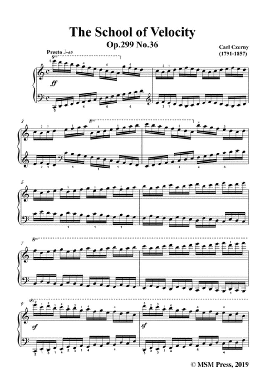 Czerny-The School of Velocity,Op.299 No.36,Presto in C Major,for Piano image number null