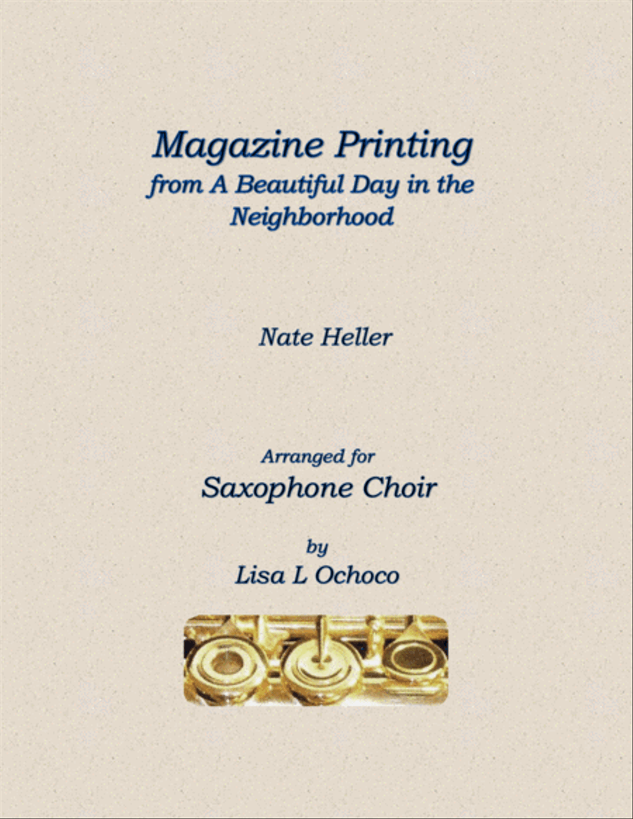 Magazine Printing Woodwind Ensemble scores gallery preview page 1