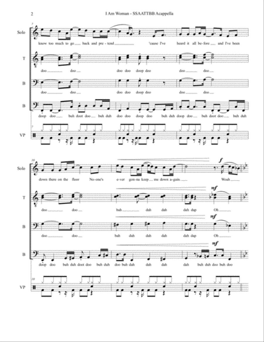 I Am Woman 4-Part scores gallery preview page 2