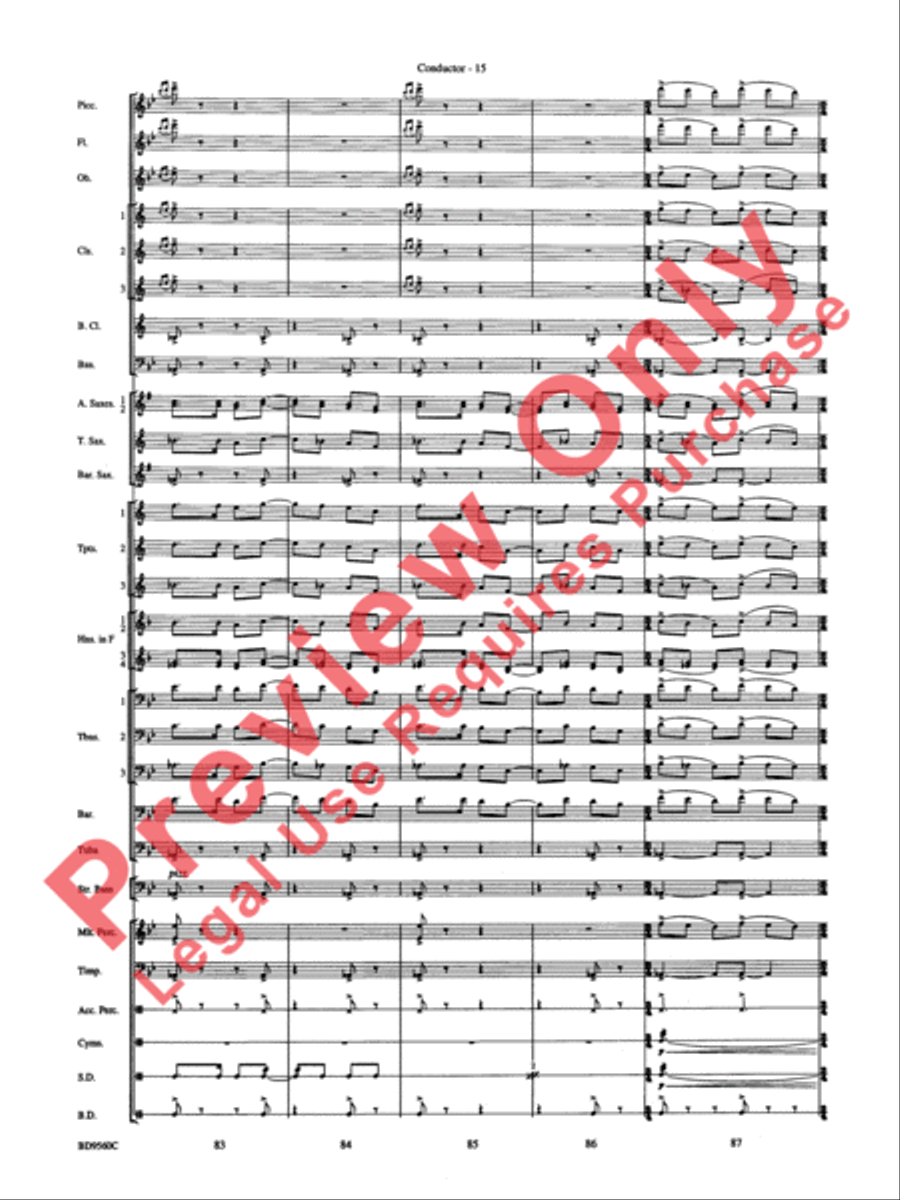 Waterdance Concert Band scores gallery preview page 17