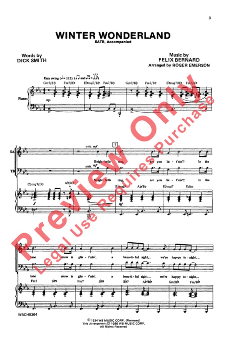 Winter Wonderland 4-Part scores gallery preview page 2