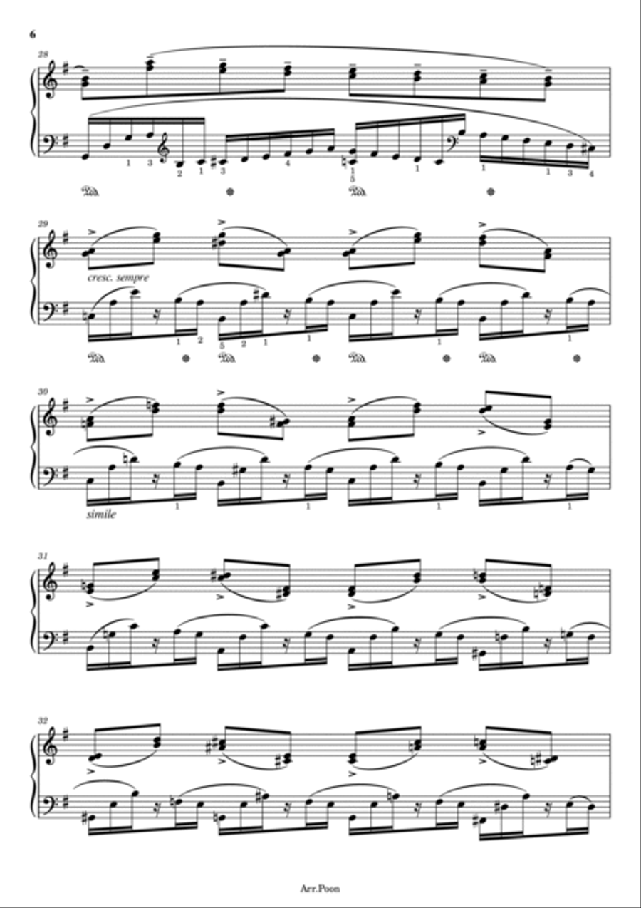 Rachmaninoff - Moment Musicaux in E minor - Op.16 No.4 - Original With Fingered - For Piano Solo Piano Solo scores gallery preview page 6