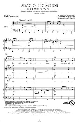 Book cover for Adagio In Sol Minore (Adagio In G Minor)