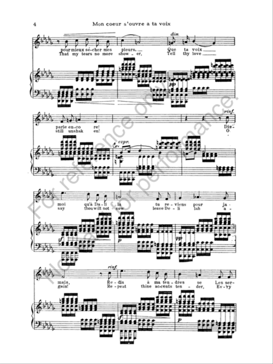 Mon coeur s'ouvre a ta voix Concert Band scores gallery preview page 4