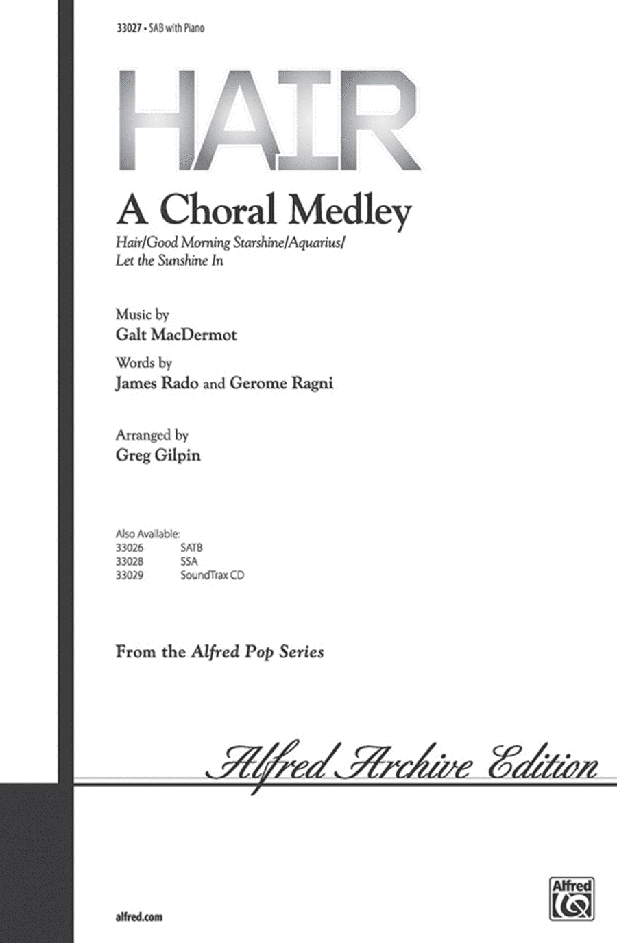 Hair: A Choral Medley 3-Part scores gallery preview page 1